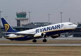 Un avión de Ryanair, en una imagen de archivo.