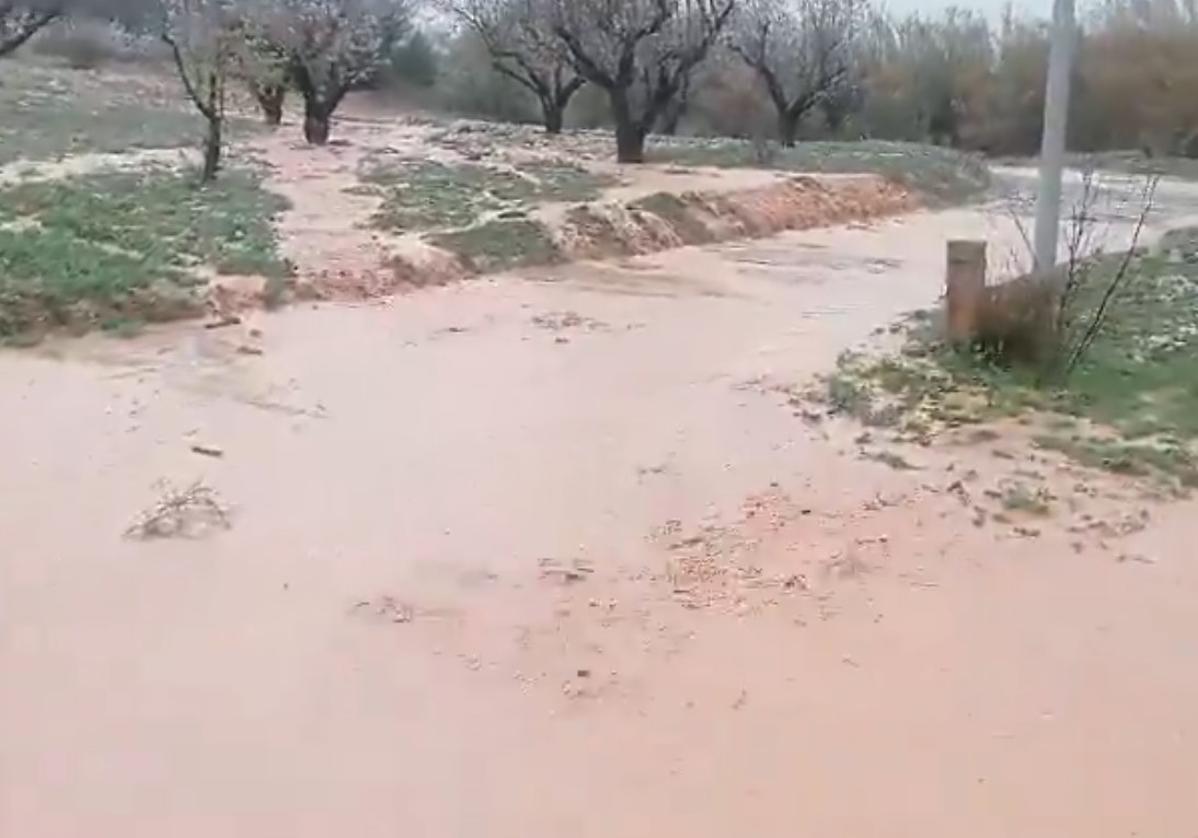 La situación en Casas Nuevas, pedanía de Mula, este miércoles.