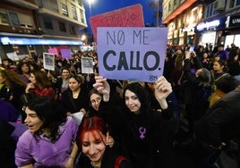 Asistentes a la manifestación del 8M en Murcia del pasado año.