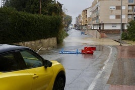 Inundaciones provocadas por las lluvias en la zona del Regueron y Rambla del Garruchal de Murcia.