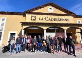 La delegación de las bodegas jumillanas en La Cadiérenne.