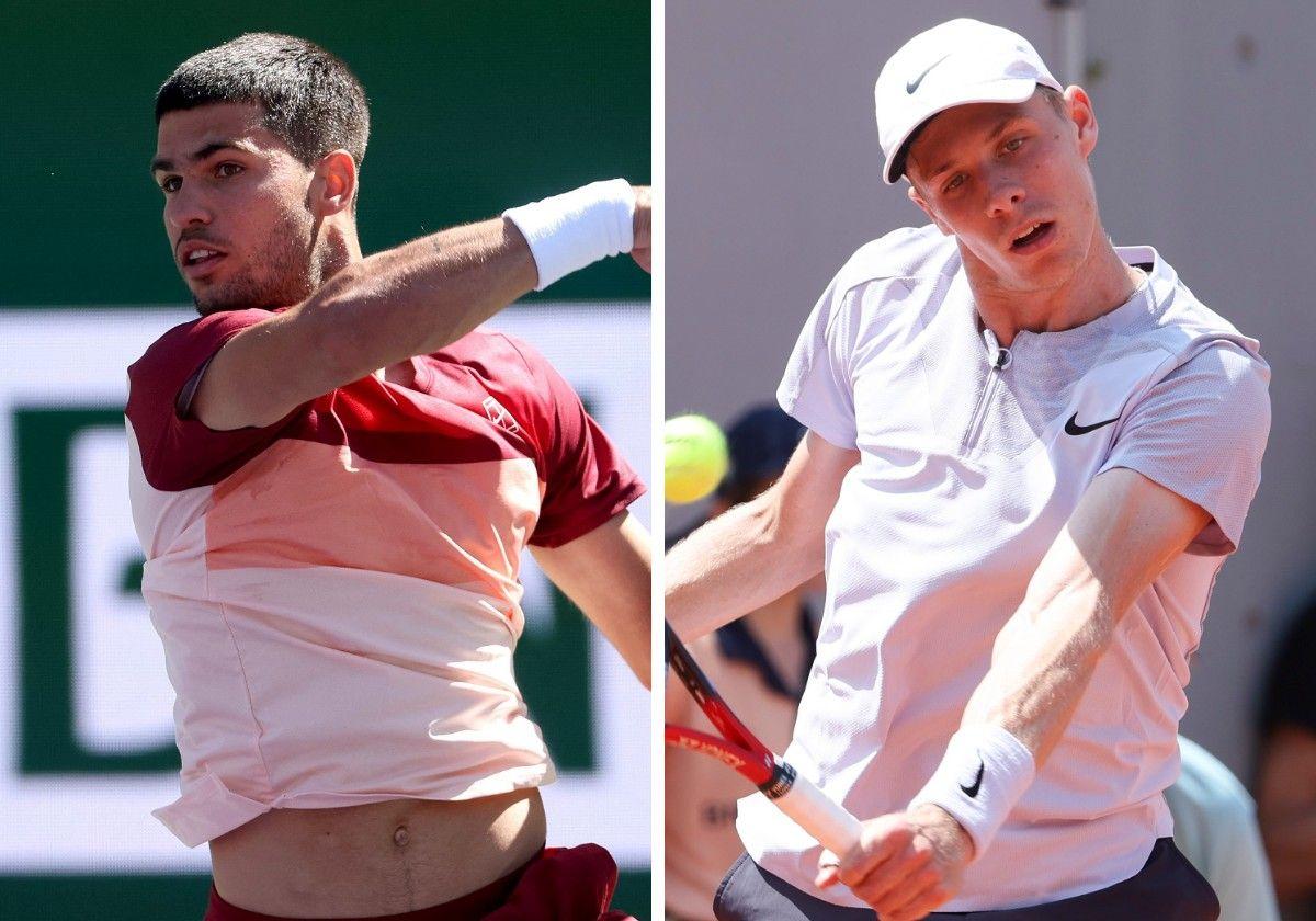 Carlos Alcaraz y Denis Shapovalov.