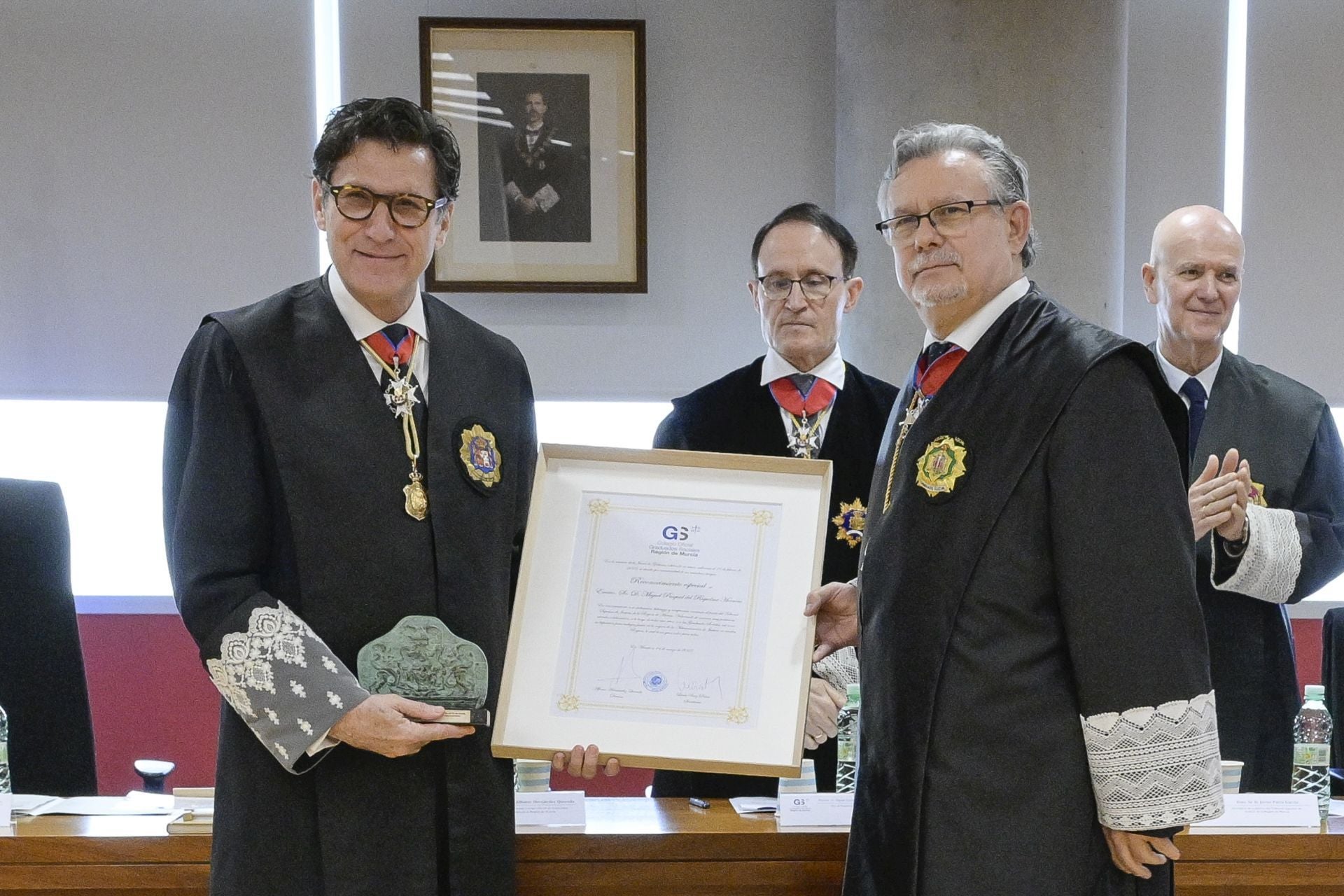 Las imágenes del homenaje al presidente del TSJ de la Región de Murcia