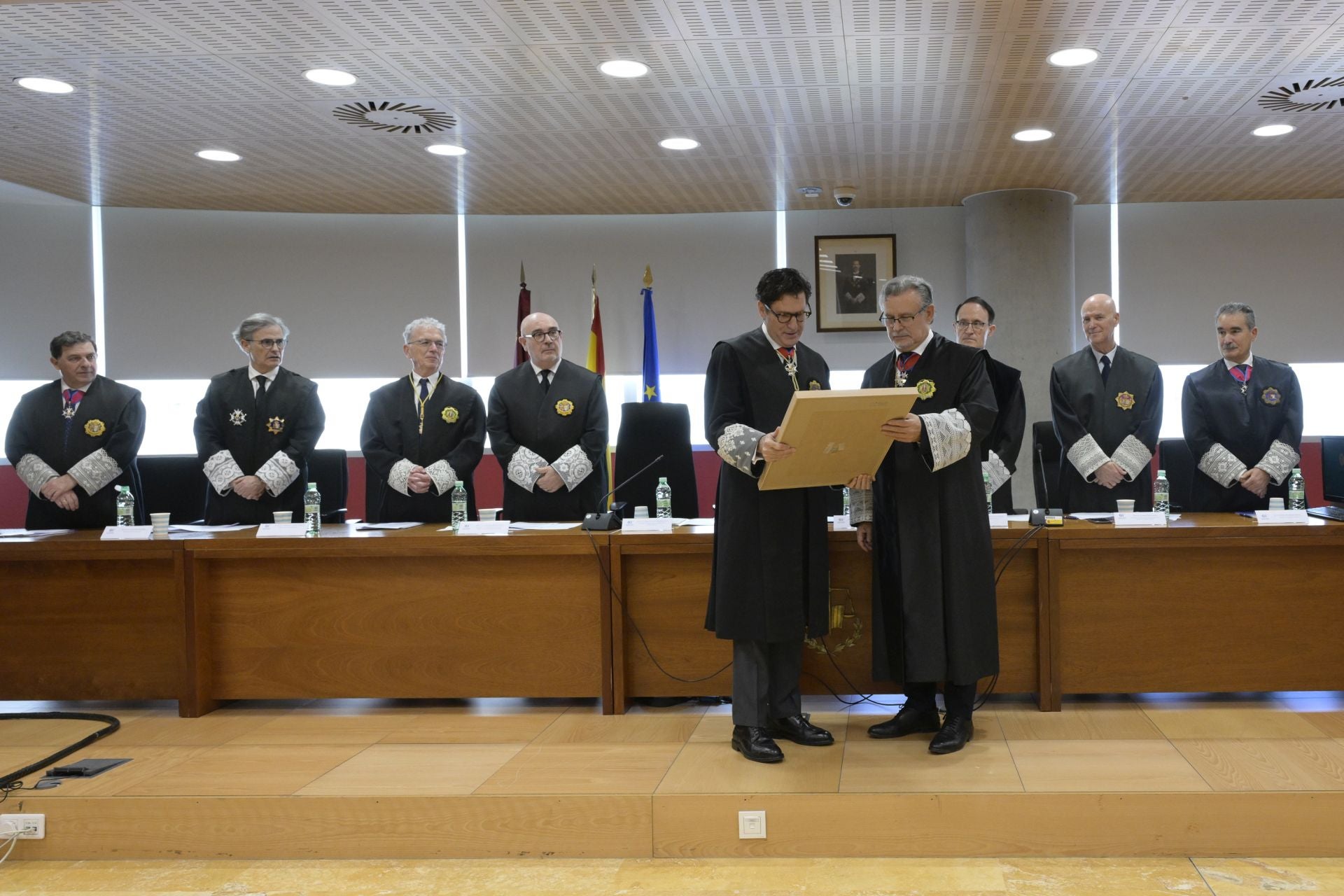 Las imágenes del homenaje al presidente del TSJ de la Región de Murcia