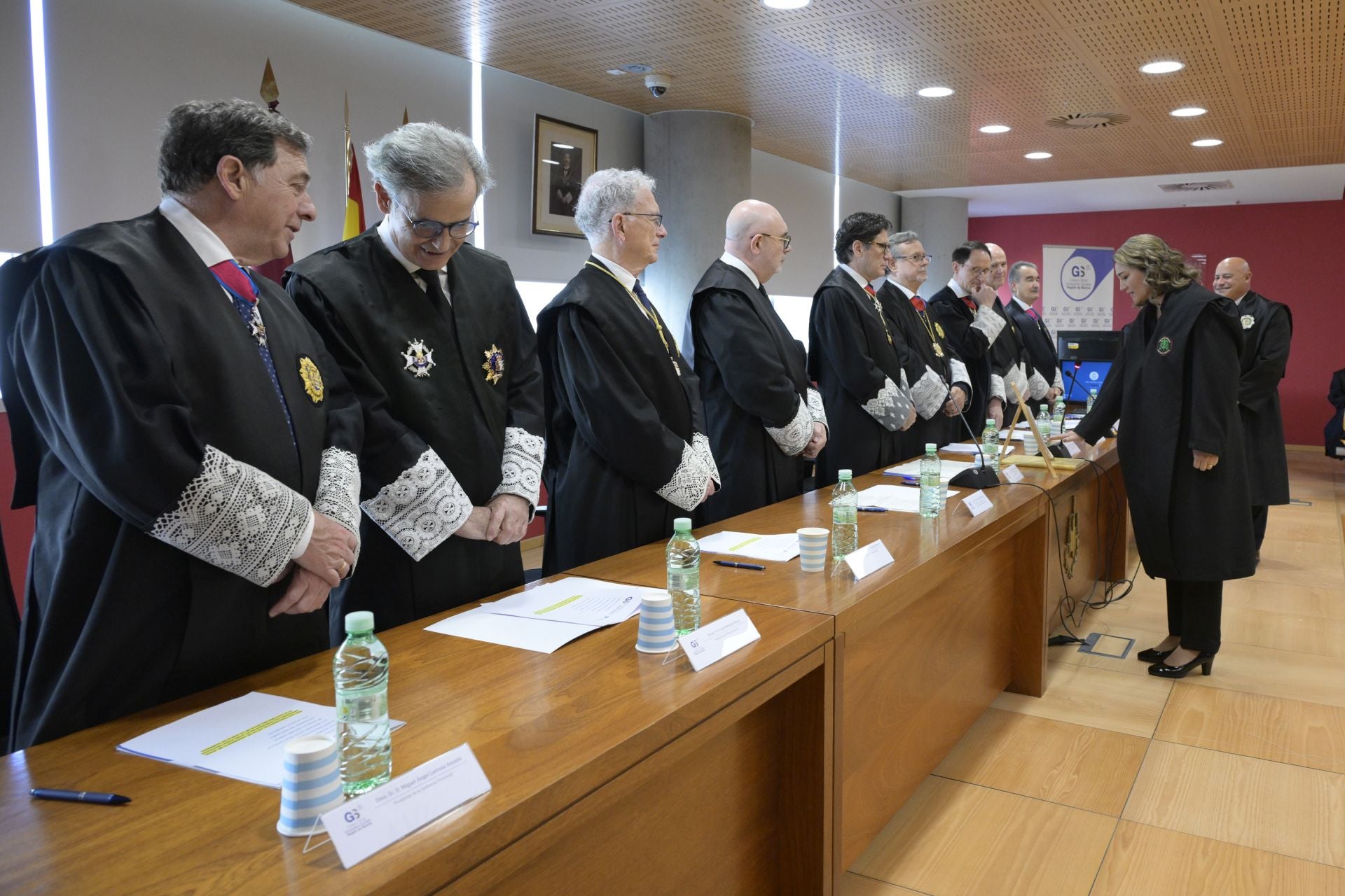 Las imágenes del homenaje al presidente del TSJ de la Región de Murcia