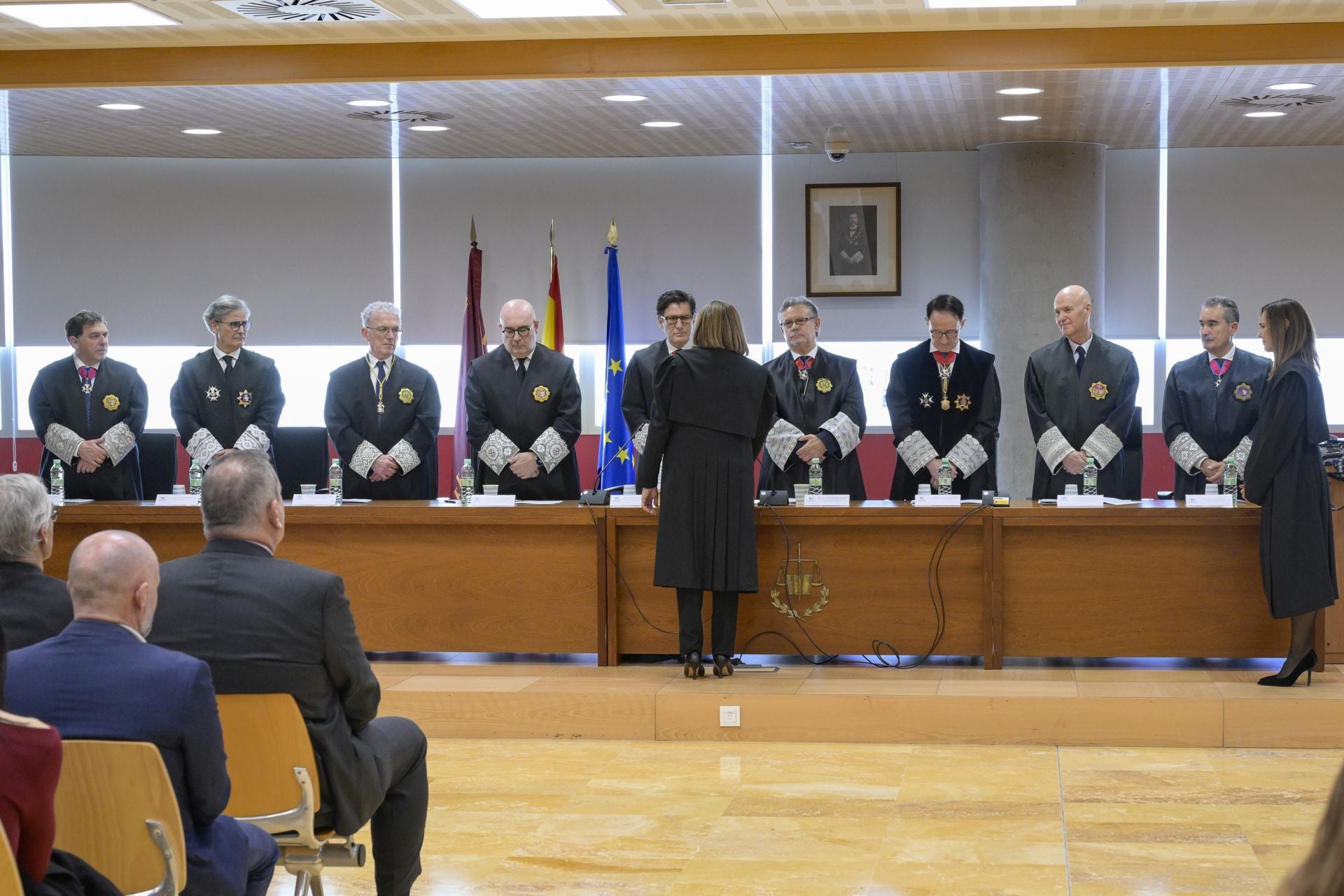 Las imágenes del homenaje al presidente del TSJ de la Región de Murcia