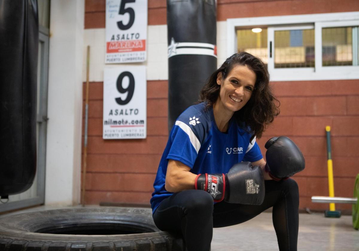 Mari Carmen Romero, en su gimnasio de El Esparragal.