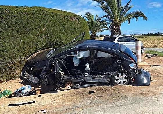Estado del vehículo tras el accidente.