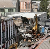 Derribo de las discotecas de la tragedia de Atalayas, el pasado mes de septiembre.