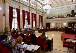 El Pleno del Ayuntamiento de Murcia, en una imagen de archivo.