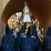 La procesión del Rosario, del Sábado Santo en Murcia, en una imagen de archivo.