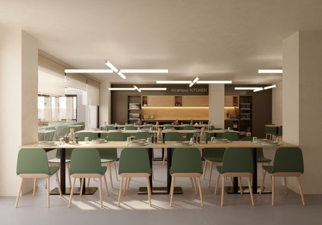 El edificio consta de una cocina común completa.