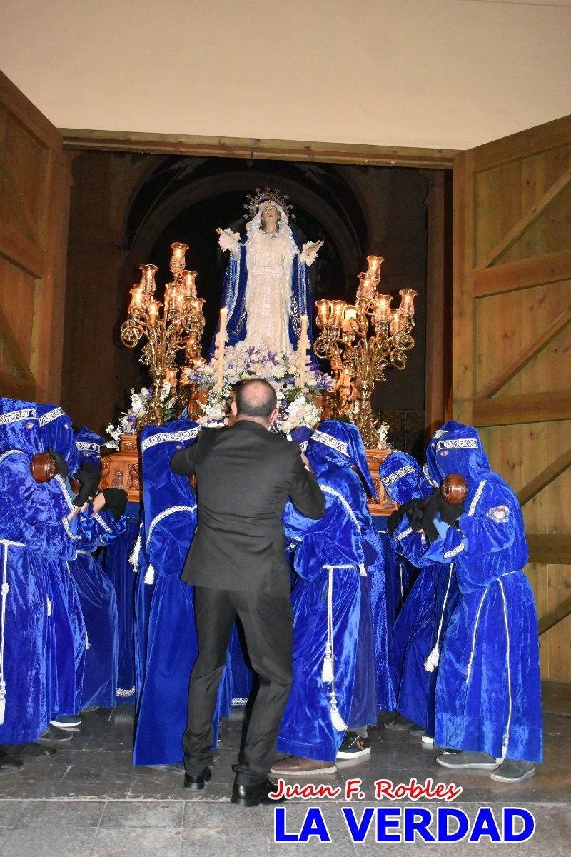 «Noche azul y de encuentros» para celebrar el Viernes de Dolores en Caravaca de la Cruz