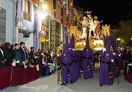 Cristo Amarrado a la Columna, de Salzillo, en la Semana Santa de Jumilla.