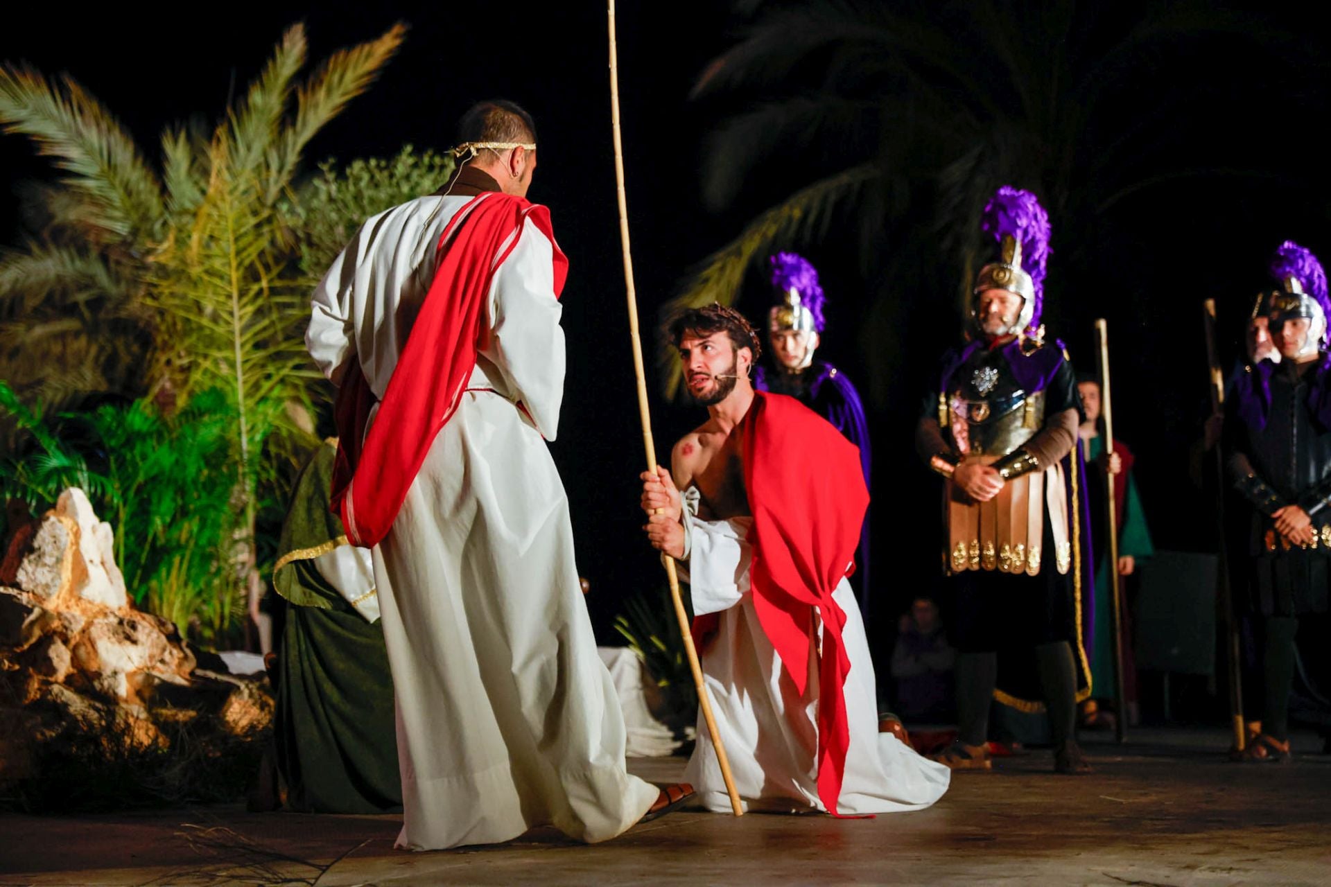 Las imágenes del vía crucis viviente de Lorca