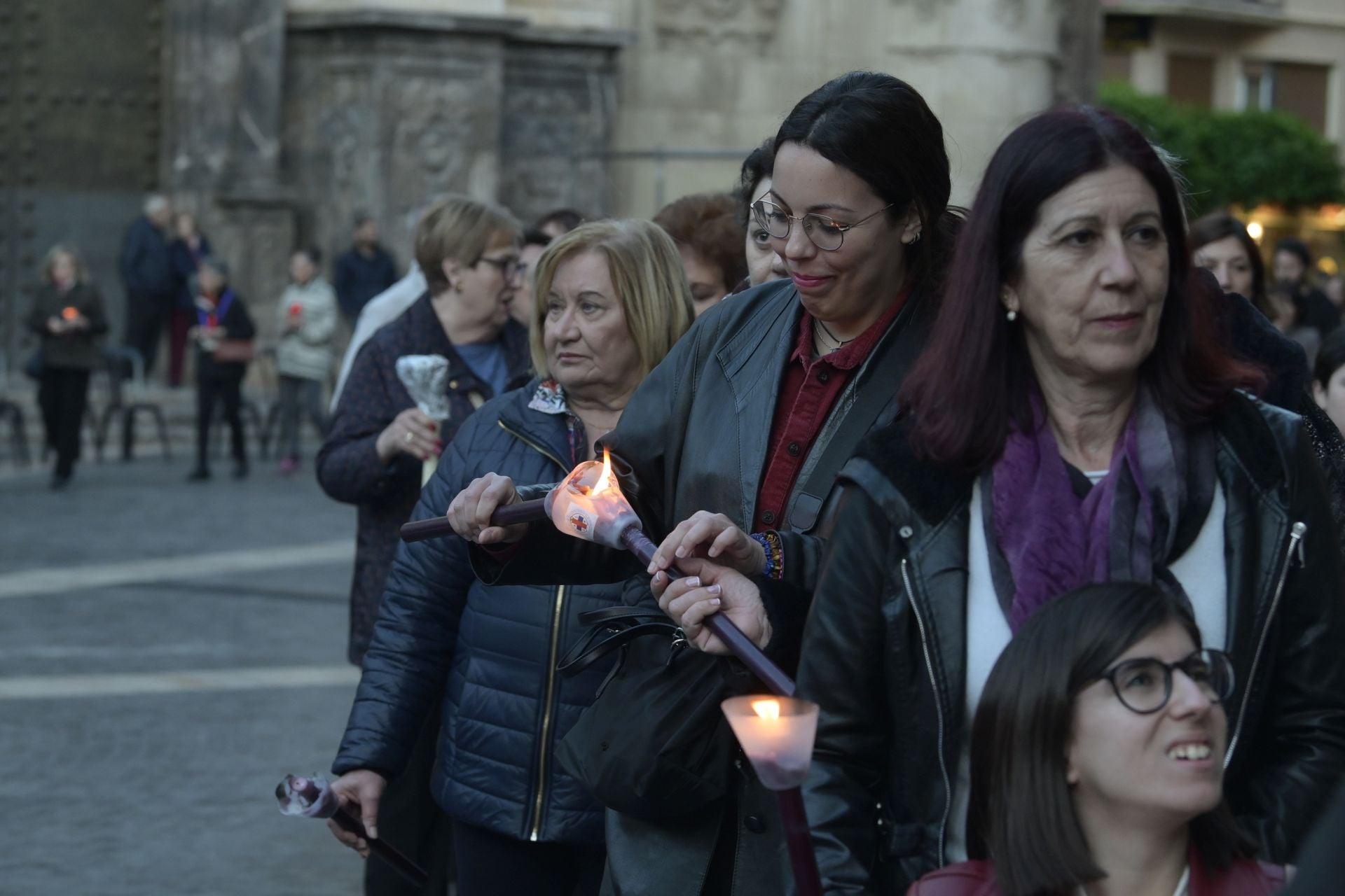 La procesión del Rescate y la Esperanza del Martes Santo en Murcia, en imágenes