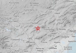 Ubicación del epicentro del terremoto.