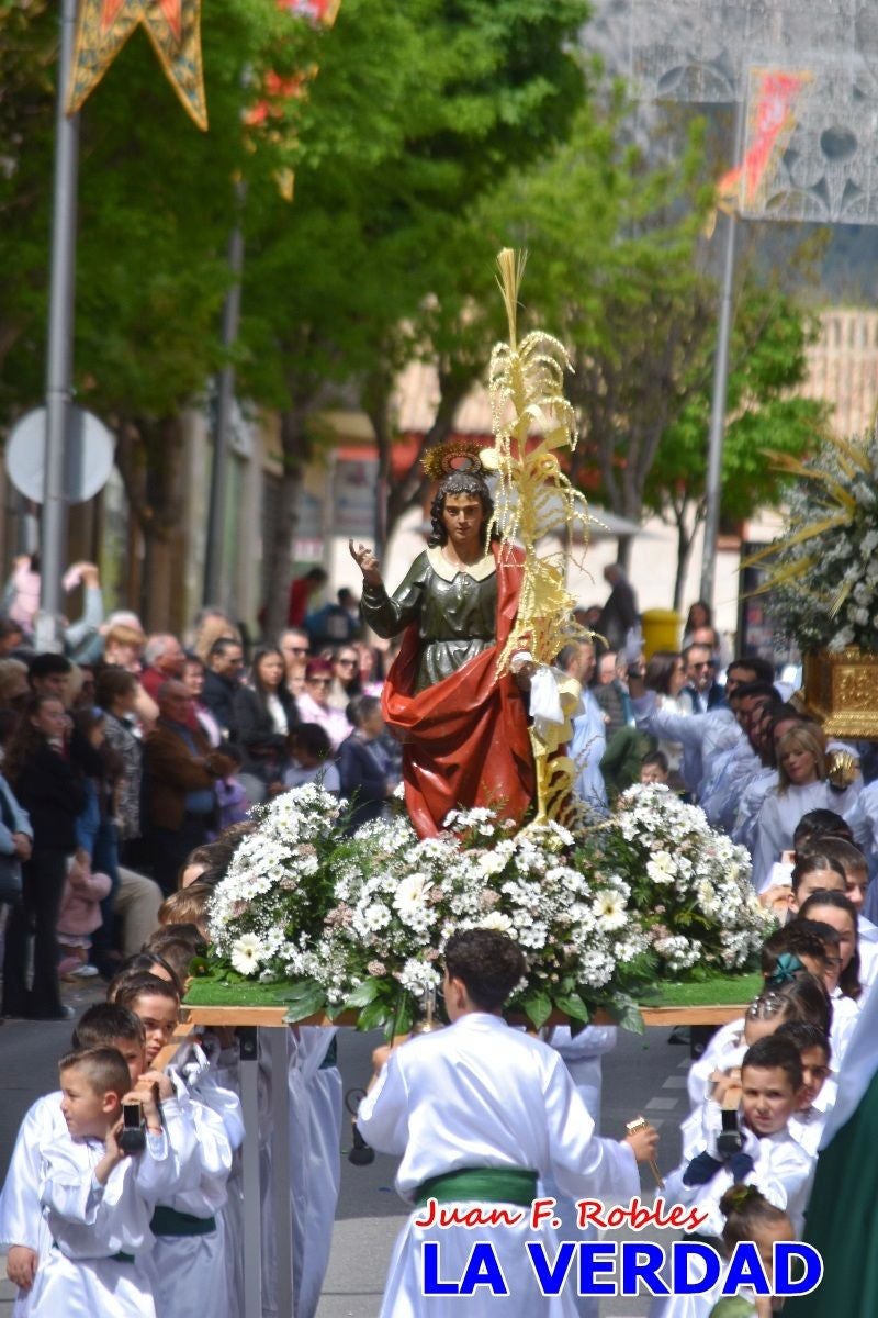 San Juan marca el paso en «El Encuentro» de Viernes Santo en Caravaca de la Cruz