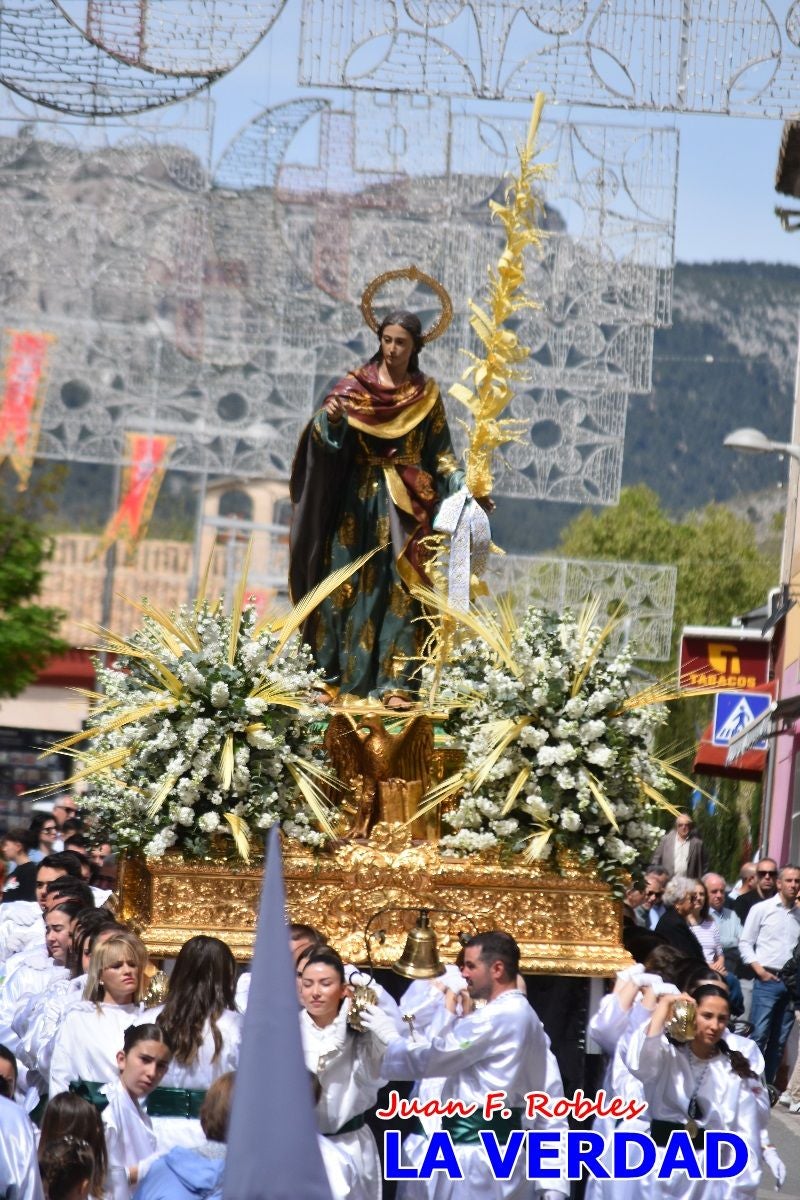 San Juan marca el paso en «El Encuentro» de Viernes Santo en Caravaca de la Cruz