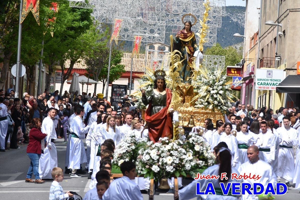 San Juan marca el paso en «El Encuentro» de Viernes Santo en Caravaca de la Cruz