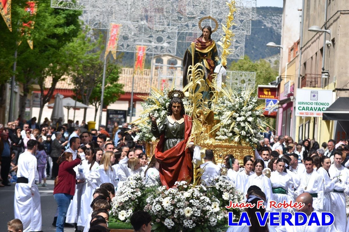 San Juan marca el paso en «El Encuentro» de Viernes Santo en Caravaca de la Cruz