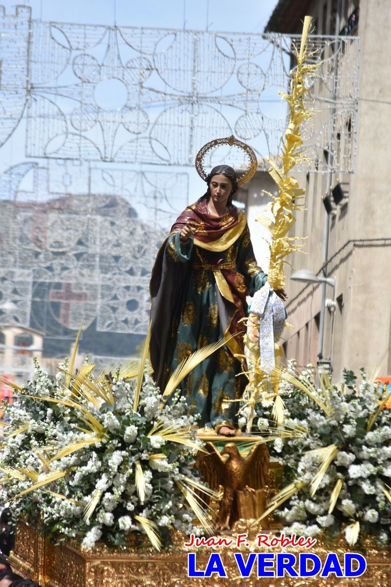 San Juan marca el paso en «El Encuentro» de Viernes Santo en Caravaca de la Cruz
