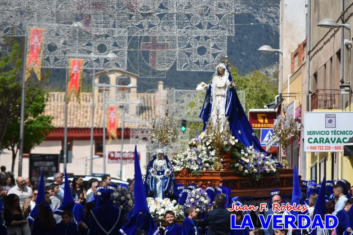 Nuestra Señora de los Dolores camina hacia «El Encuentro» por Caravaca de la Cruz