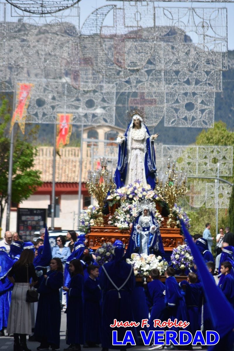 Nuestra Señora de los Dolores camina hacia «El Encuentro» por Caravaca de la Cruz