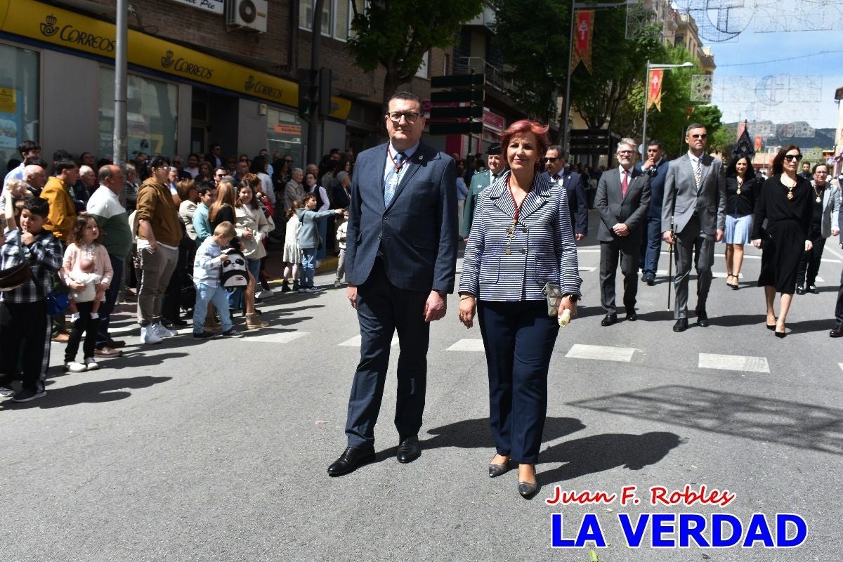 Nuestra Señora de los Dolores camina hacia «El Encuentro» por Caravaca de la Cruz