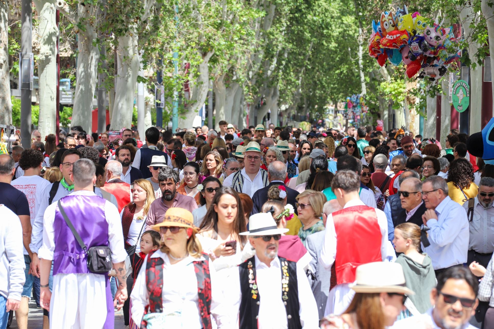 En imágenes, los huertanos inundan las calles del centro de Murcia