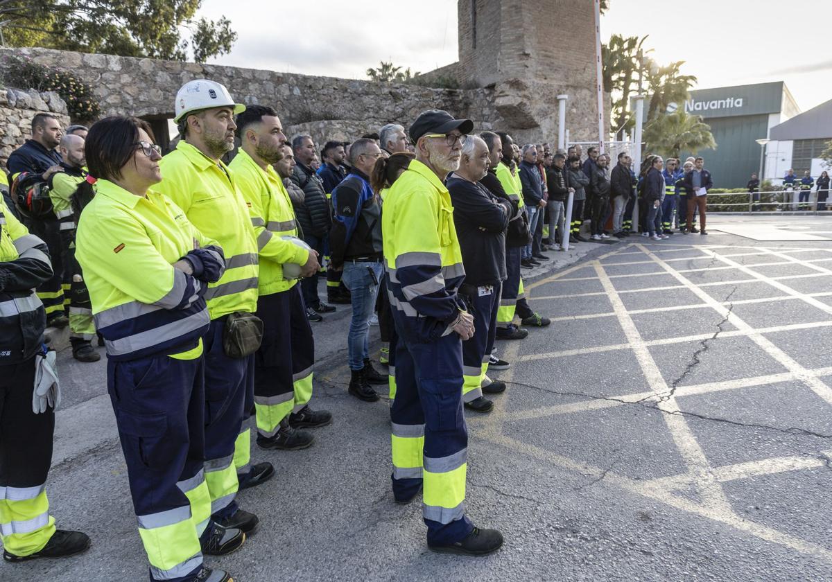 La plantilla auxiliar de Navantia en Cartagena exige equiparar sus salarios con Ferrol y Cádiz