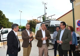Enrique Ujaldón, Juan Antonio Mata, Juan María Vázquez y Tomás Rubio, este viernes, en Cieza.