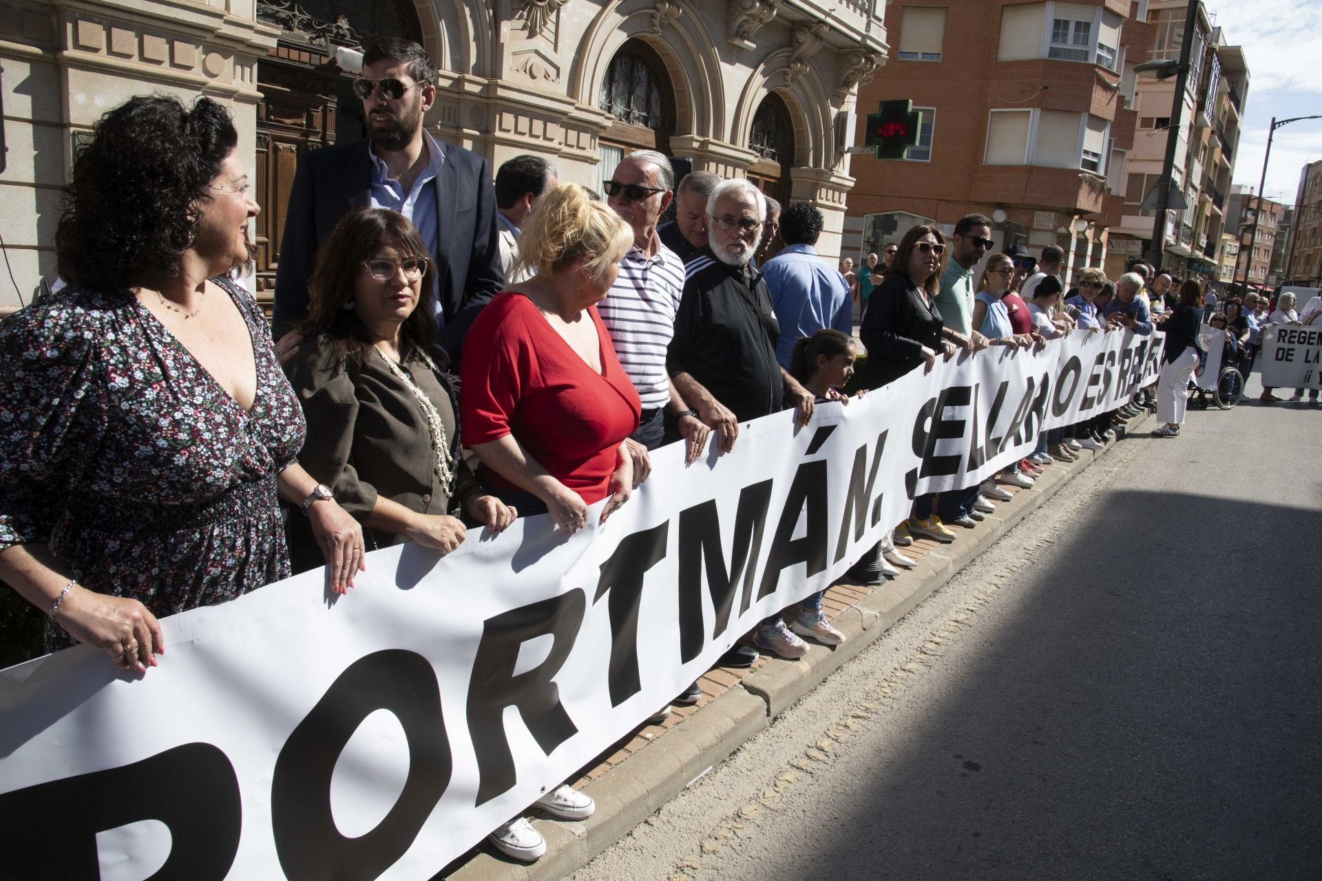 La concentración en La Unión contra el sellado de Portmán, en imágenes