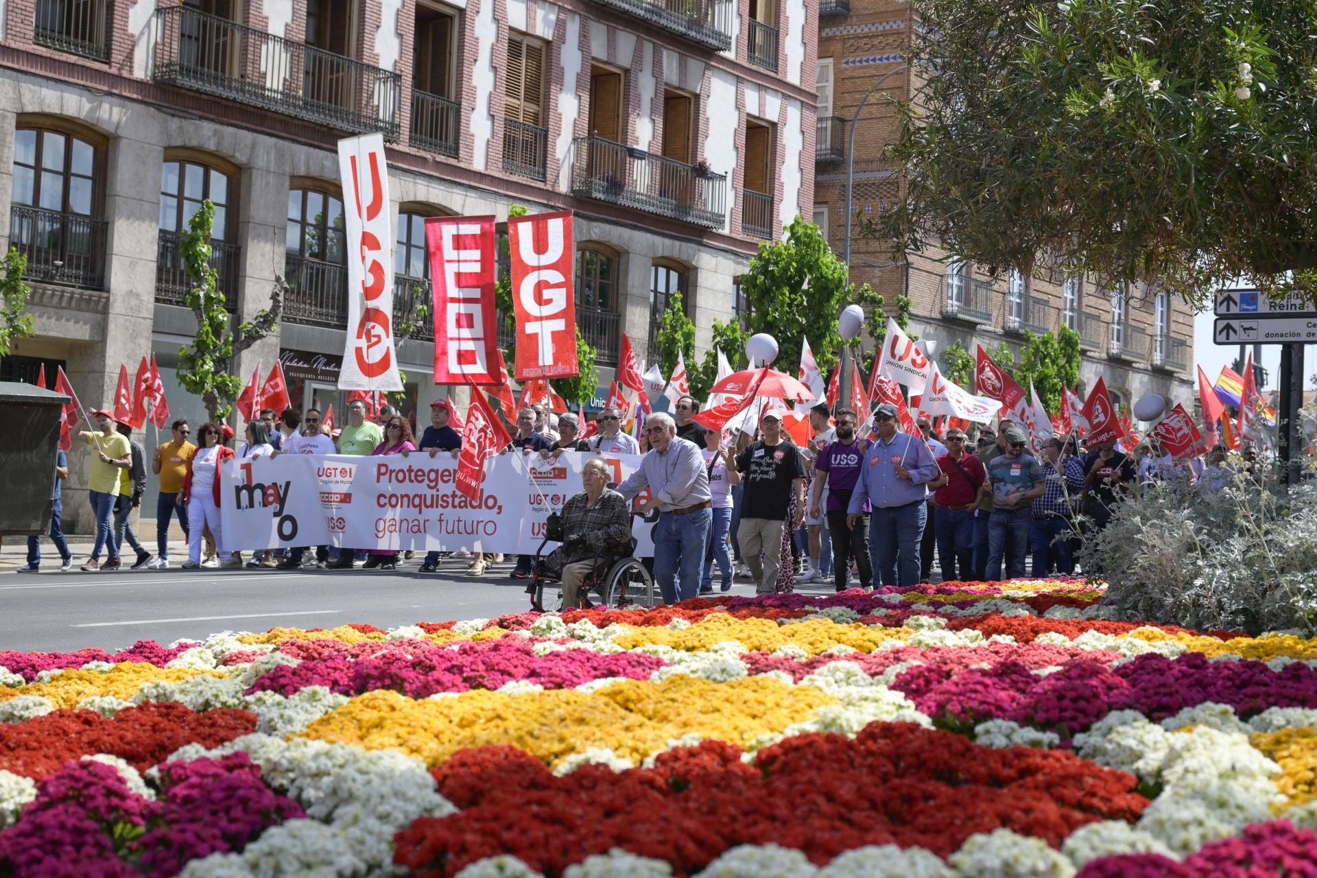 Las imágenes de la manifestación del Primero de Mayo en Murcia