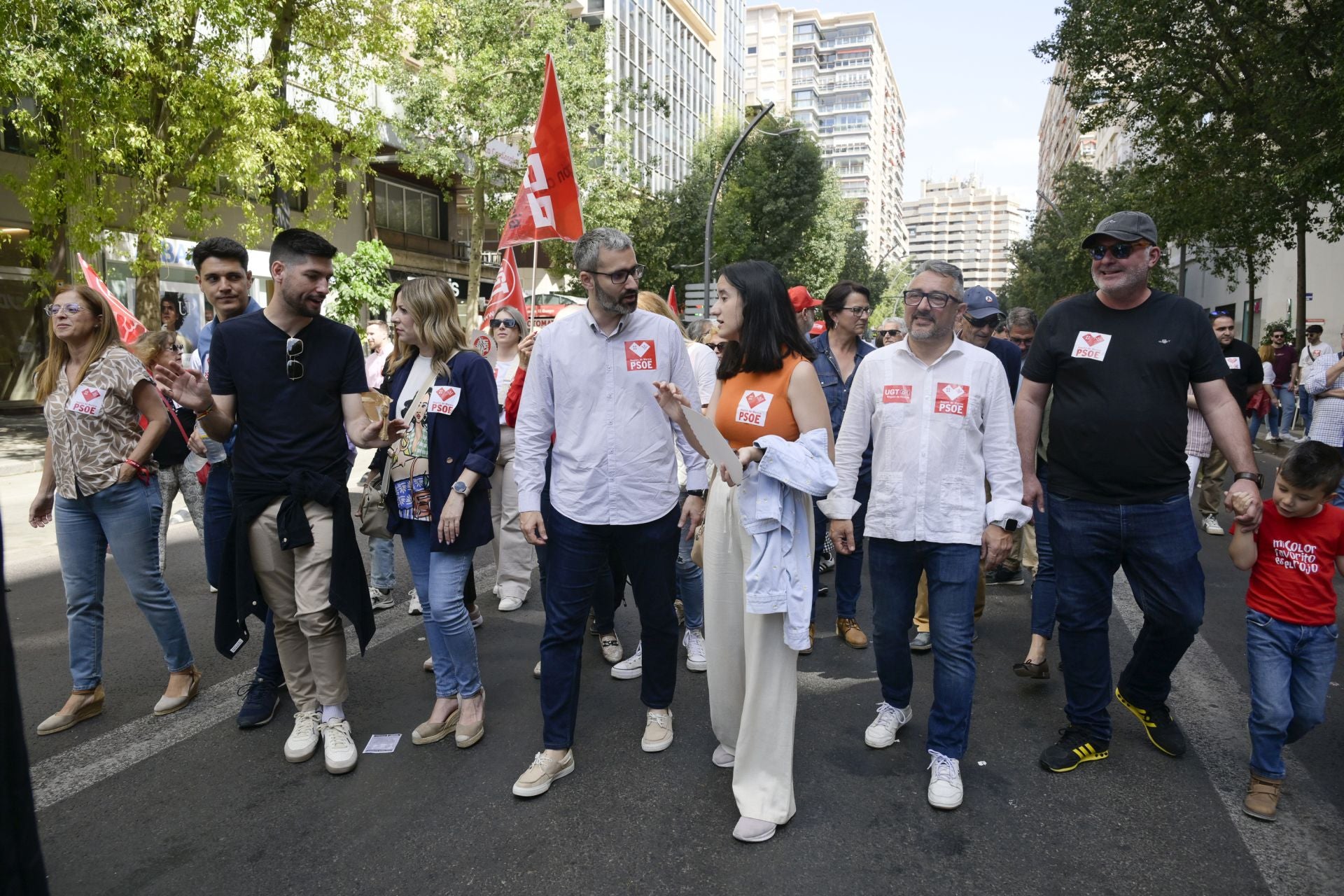 La manifestación del Primero de Mayo en Murcia, en imágenes
