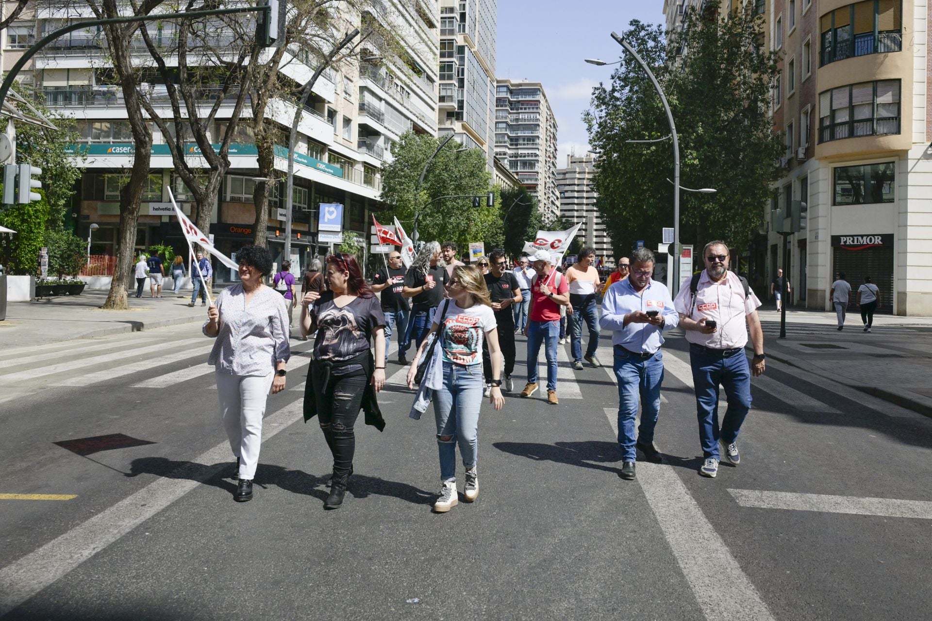 Las imágenes de la manifestación del Primero de Mayo en Murcia