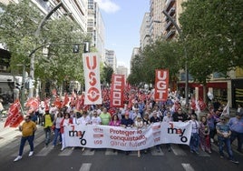 Las imágenes de la manifestación del Primero de Mayo en Murcia