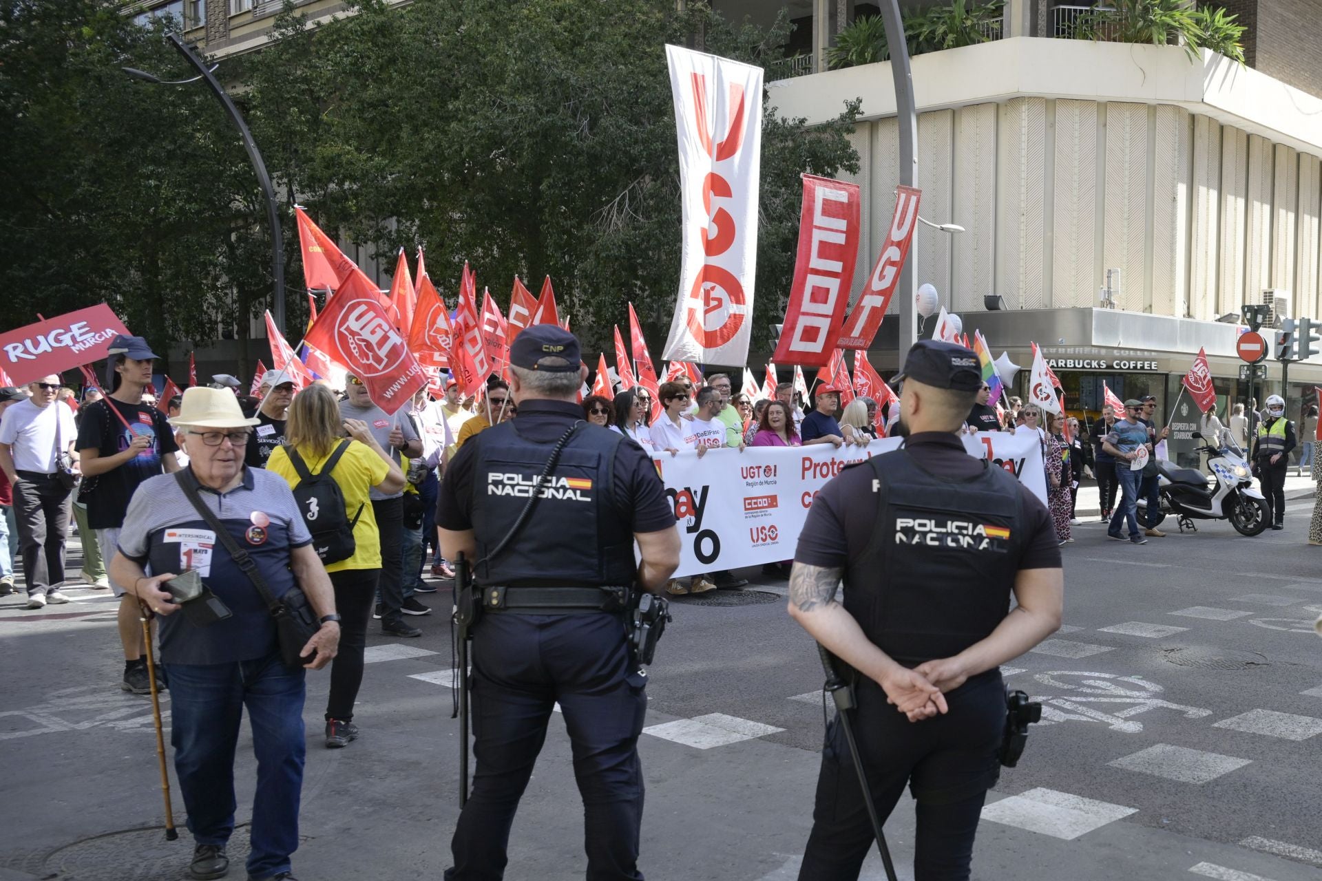 Las imágenes de la manifestación del Primero de Mayo en Murcia