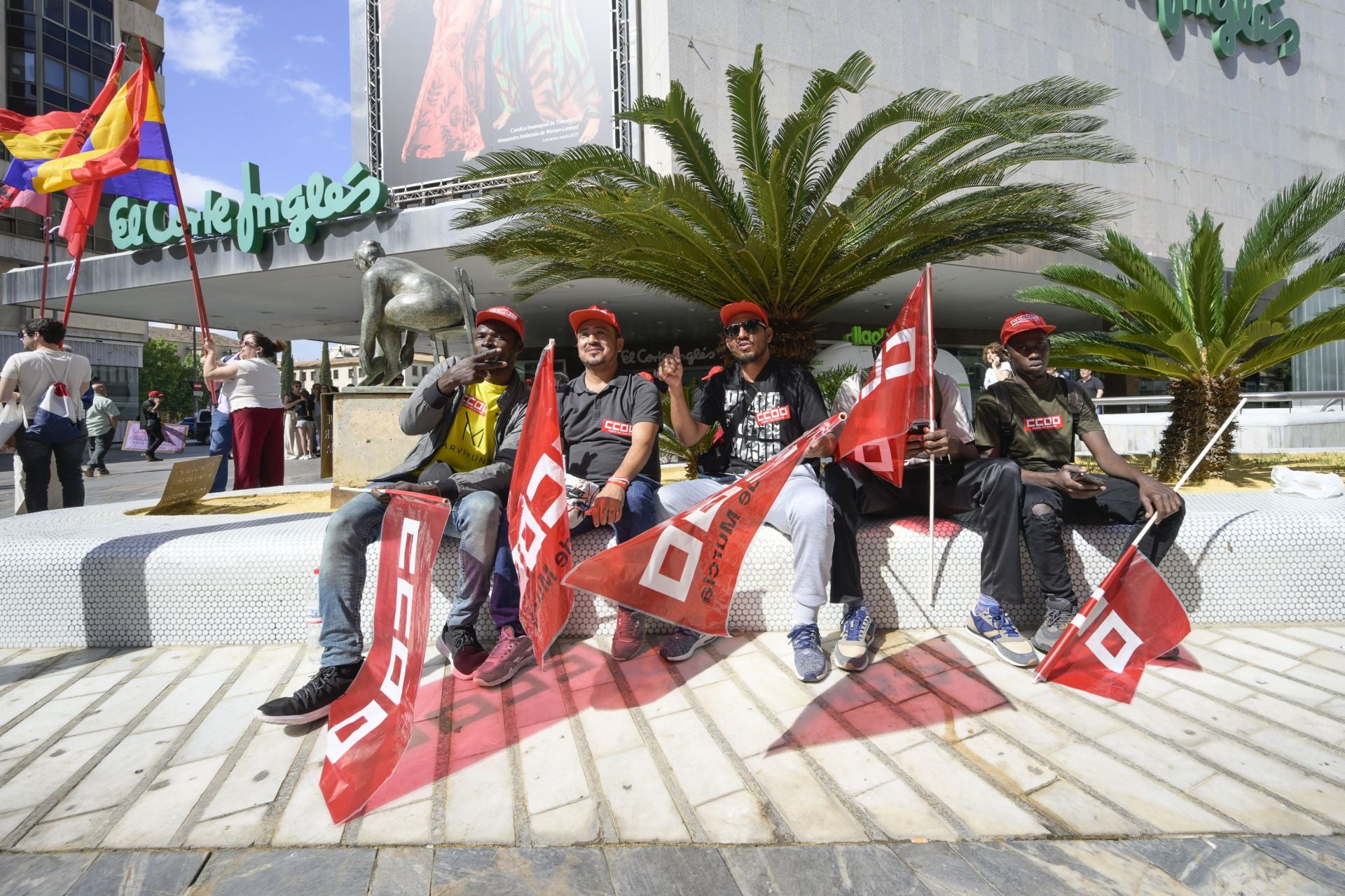 La manifestación del Primero de Mayo en Murcia, en imágenes