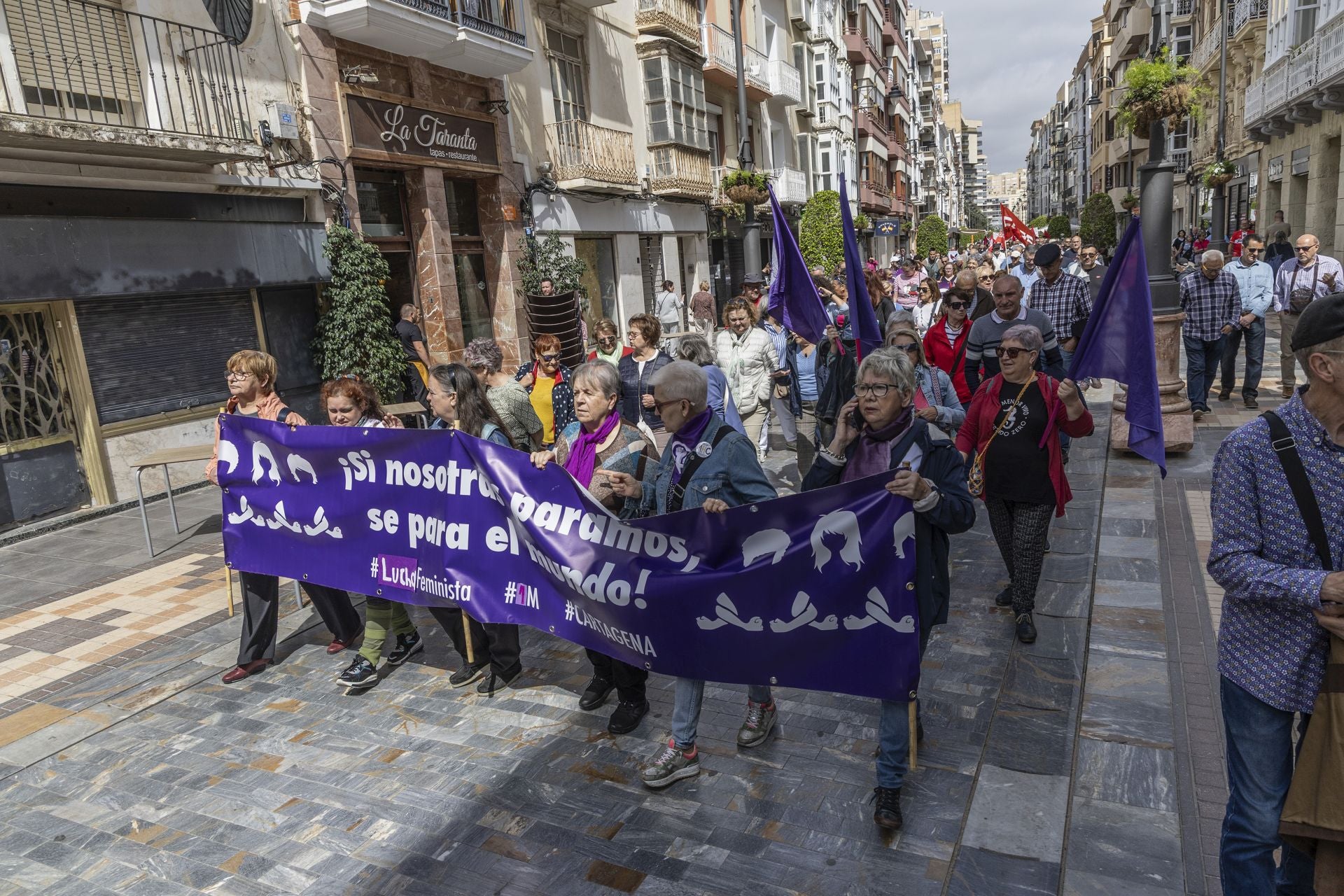 La manifestación del Primero de Mayo en Cartagena, en imágenes