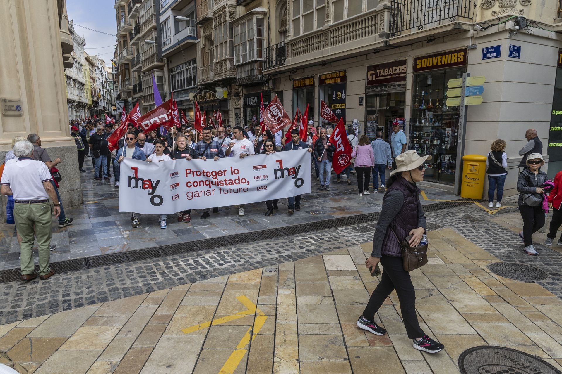 La manifestación del Primero de Mayo en Cartagena, en imágenes