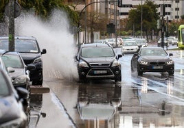 Charcos en Murcia por lluvias, en una imagen de archivo.