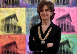 Marina Romero, este viernes, en la Sala Alta del Real Casino de Murcia.