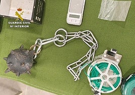 Material que incautó la Guardia Civil.