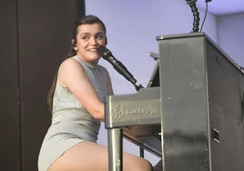 Amaia, este sábado, durante su concierto en el Warm Up.