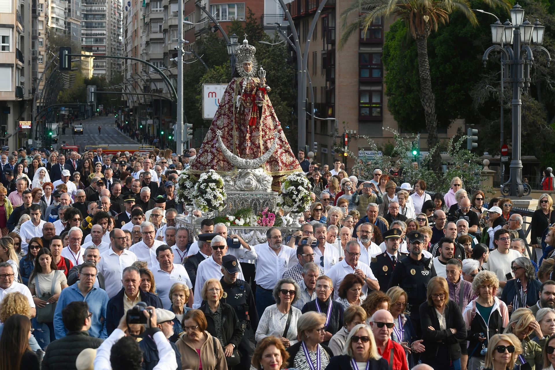 En imágenes, el regreso de la Fuensanta a su santuario tras las Fiestas de Primavera
