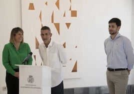 Noelia Arroyo, Javier Pividal y Nacho Jáudenes, este martes, en la inauguración.