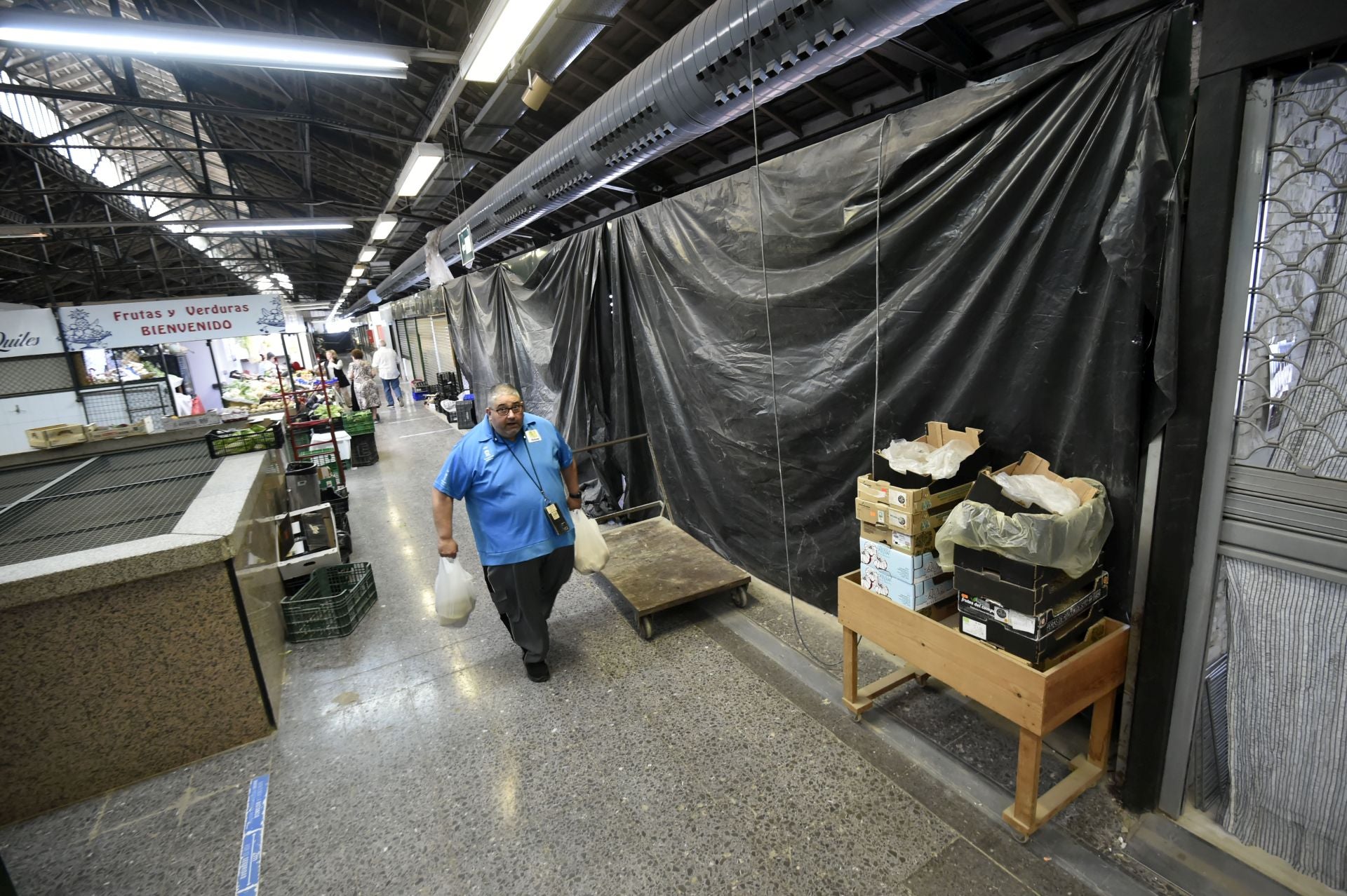 Las imágenes de las obras en el Mercado de Verónicas de Murcia