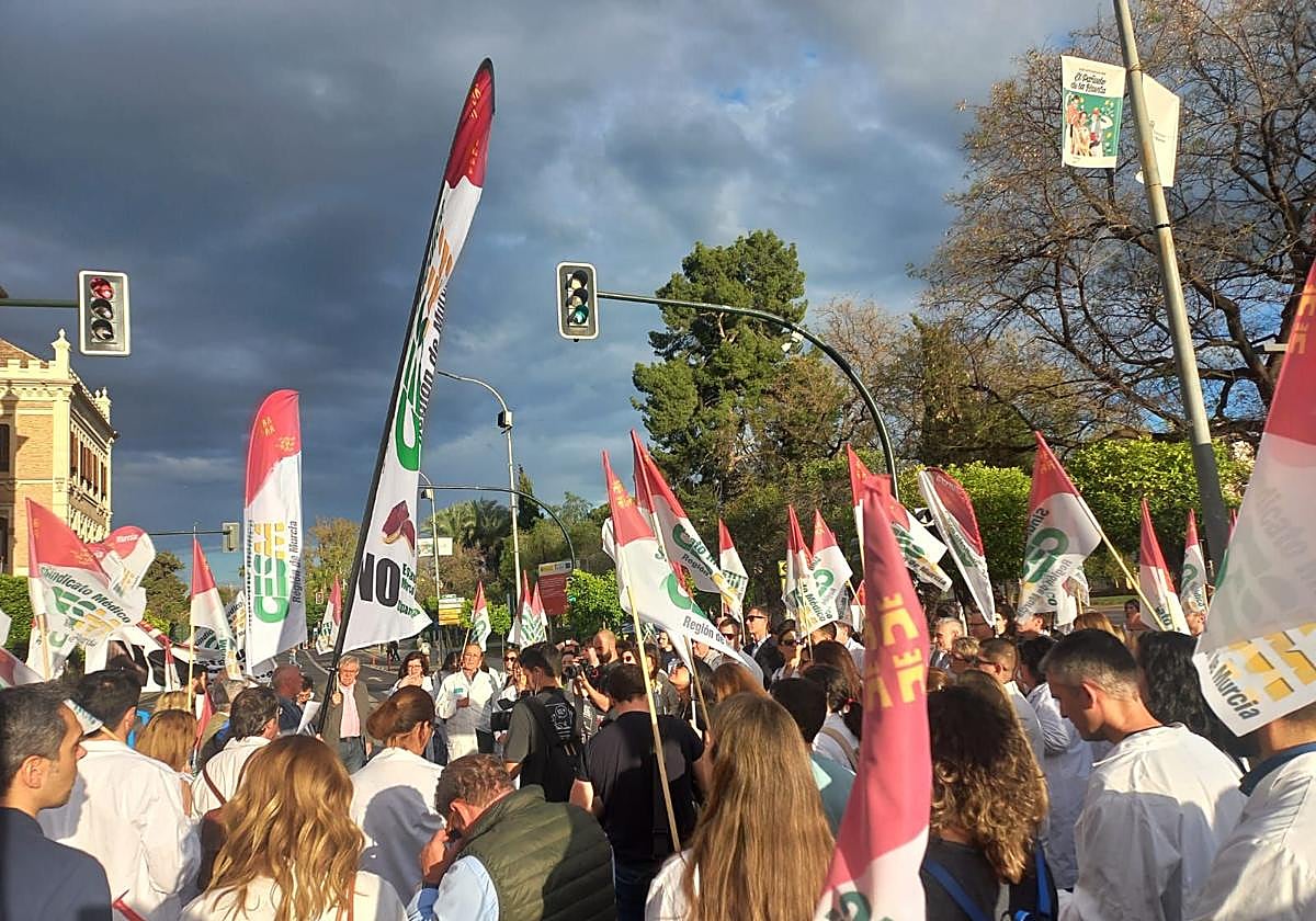 Sanitarios protestan frente a la Delegación del Gobierno