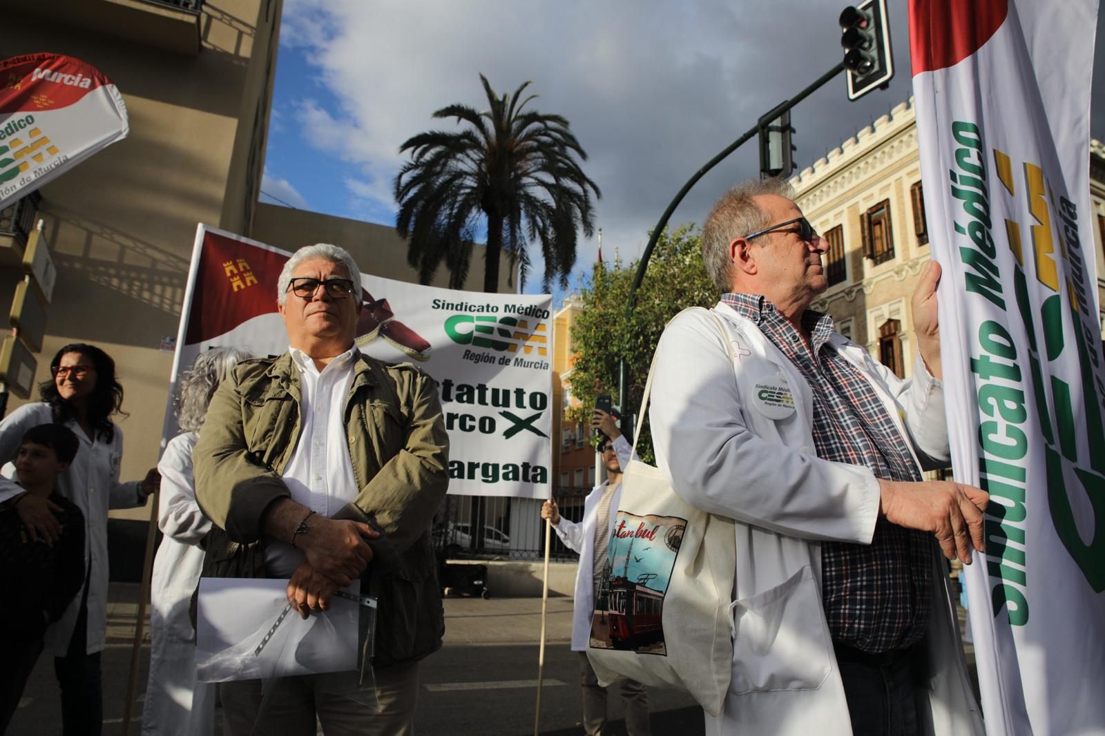 En imágenes, la manifestación de médicos contra el Estatuto Marco